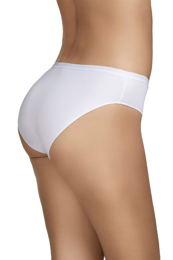Chiloti bikini Selene 400 albi, set 2 bucăți, bumbac, uni, clasici