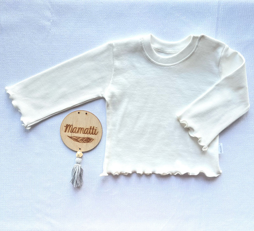 BI002 Bluză fetiță cu mânecă lungă Mamatti - albă