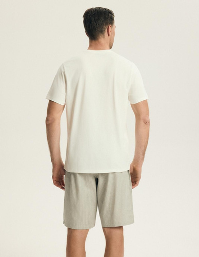 Pijama bărbați Henderson 43454 Nigri crem – 100% bumbac, set lejer