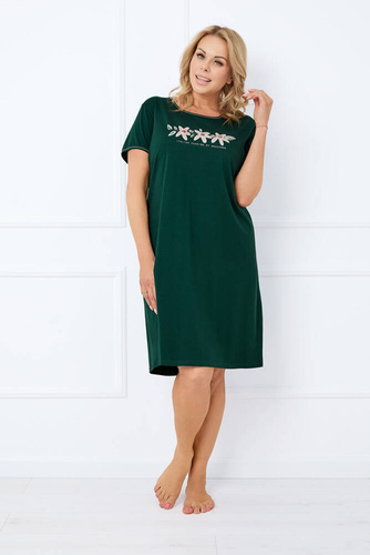 Cămașă cu mânecă scurtă pentru femei Florisa Italian Fashion - verde închis