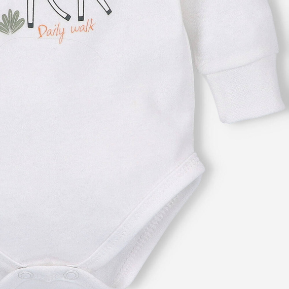 ABN-5322/ECR Body plic din bumbac organic ecru Zebra Nini