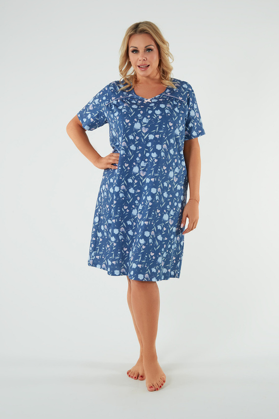 Agalia cămașă de noapte, mânecă scurtă Italian Fashion - print