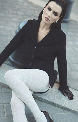 Colanți ecru 1235 Perse Gabriella – ornamentali 60 den, tehnologie 3D