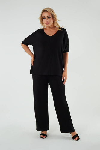 Soler Bluză cu mânecă scurtă Italian Fashion - negru 