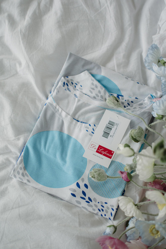 860 Amelia De Lafense cămașă de noapte - mânecă scurtă, viscoză moale - turcoaz