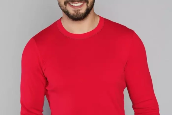 Narwik Pijama cu mânecă lungă pentru bărbați, pantaloni lungi Italian Fashion- roșu/print