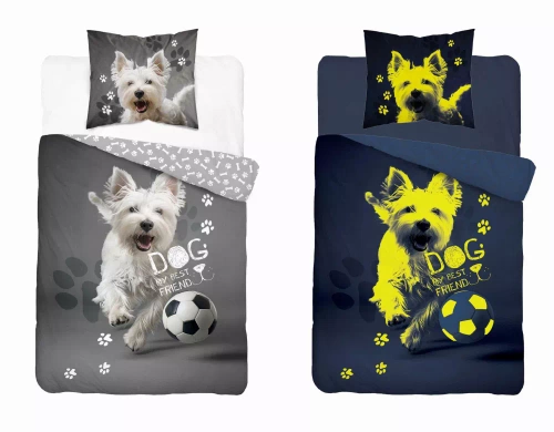 5205 A Fluo 40 Lenjerie de pat din bumbac care strălucește în întuneric Minge pentru câini Detexpol