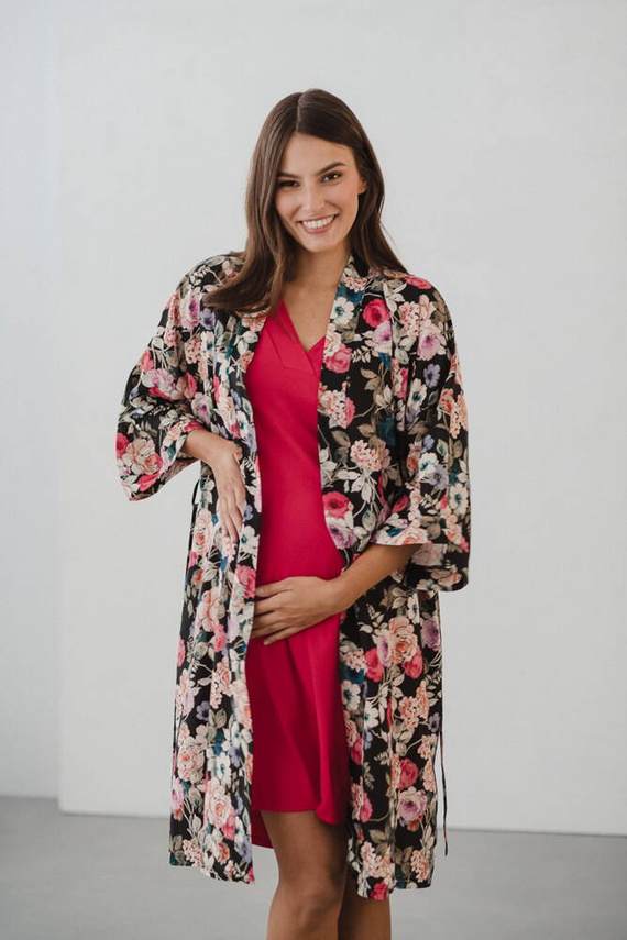 Garden Szlafrok bambusowy z lnem Milk&Love 