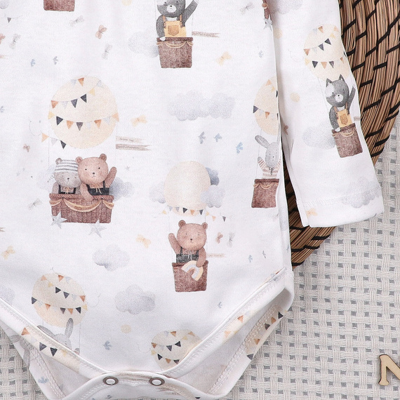 Body Nini 100% Balloon Friends bumbac organic, fabricat în Polonia