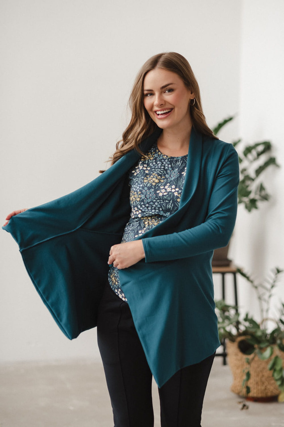 Cardigan de maternitate Mama Wrap Milk&Love, bleumarin