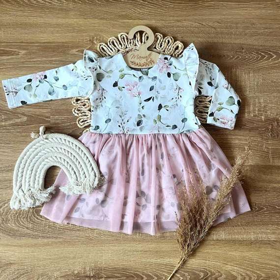 SH025 Rochie de fetita Mamatti cu maneca lunga