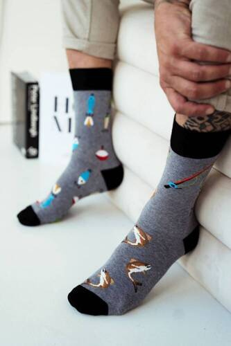 0125-054 Sosete bărbați Milena Fishing Avangard - melange