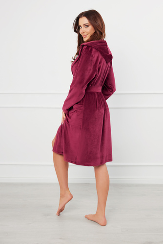 Halat de baie pentru femei Akara Italian Fashion - maro 