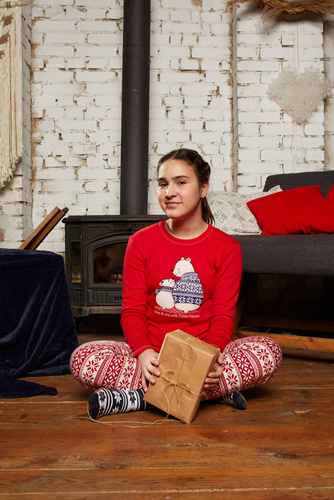 Arktyka Pijama pentru copii Italian Fashion - roșu/print