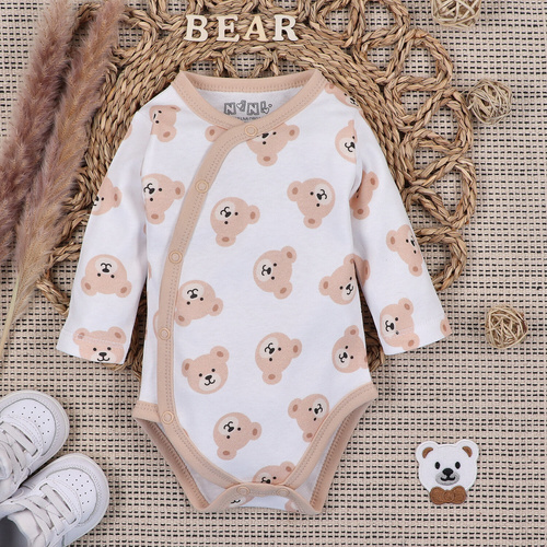 ABK-0047 Set Sweet Bears Baby din bumbac organic Nini
