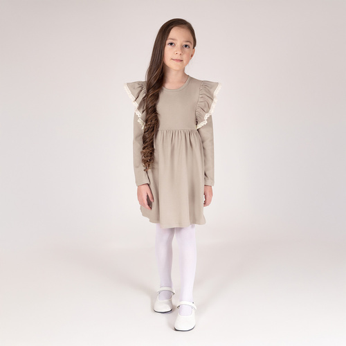 212169 Rochie fetiță Tola Nicol – 100% bumbac, mâneci lungi, volane, producție poloneză