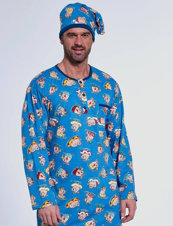 110/33 Cămașă bărbați Cornette, albastră