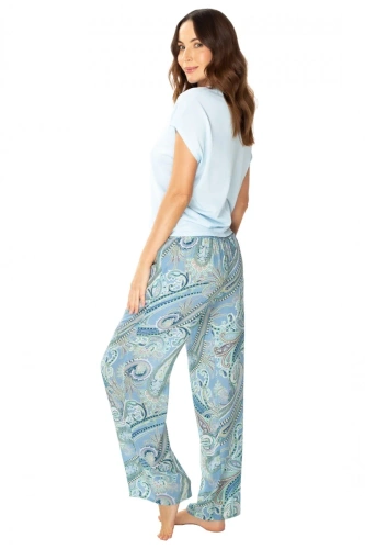 86634 Pijamale dama Laguna Pescăruș, imprimeu albastru