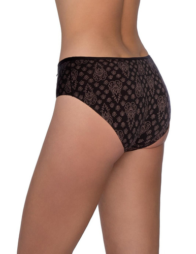 Lama LC-1607 BI Chiloți damă bumbac bikini negri mocca, set 2 buc.