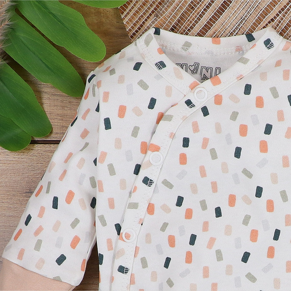 ABN-5321/KRE Body plic Nini din bumbac organic, crem