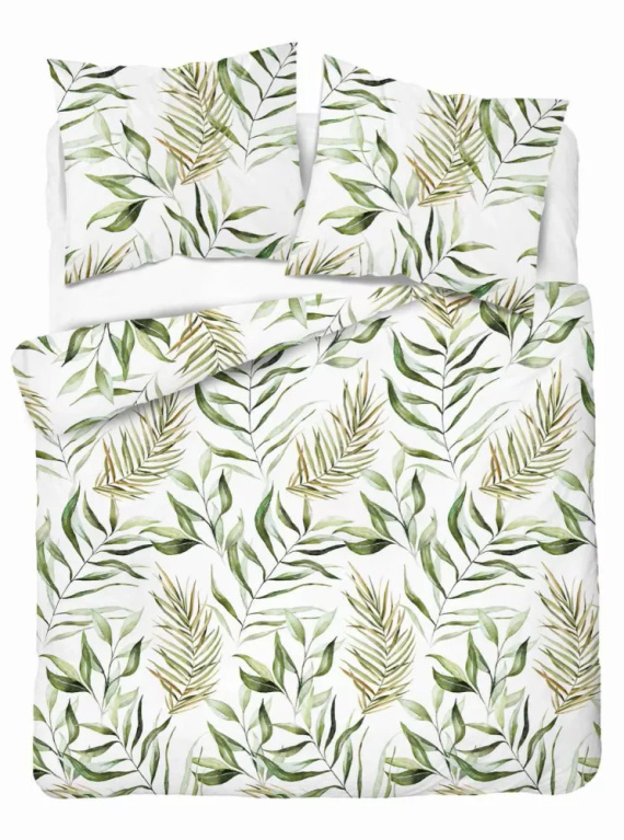 5030 A Lenjerie de pat din microfibră Detexpol lasă verde pudră