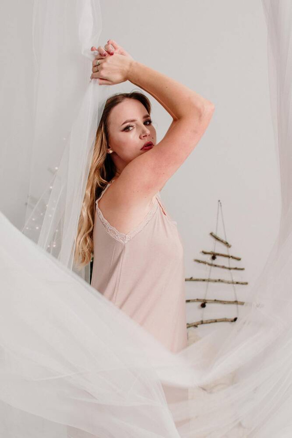 771 Cămașă de noapte Hazel De Lafense - nisip