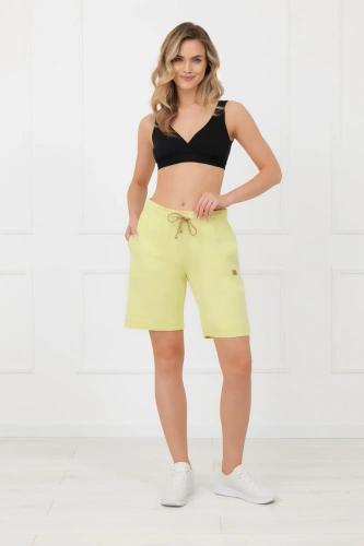 Pantaloni scurți damă Kaori Italian Fashion galbeni