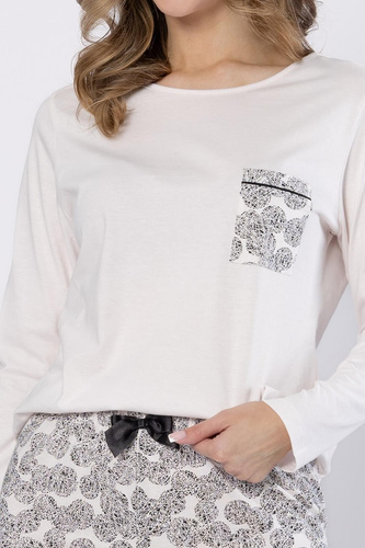 Pijama Baśka 1698 Leveza, neagră - clasică, din două piese, confortabilă