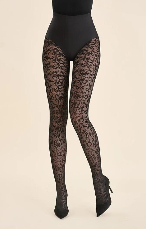 Colanți 1235 Perse Gabriella, negri, ornamentali, 60 denieri, tehnologie 3D