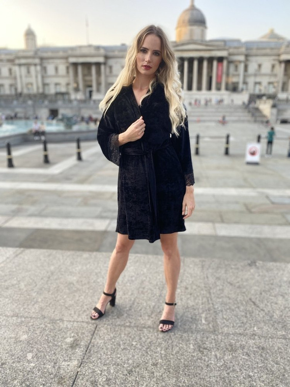 457 Milagros Halat scurt Forex pentru femei - negru