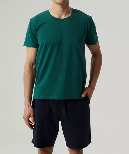 NMP-379 Pijamale pentru bărbați cu mâneci scurte, bleumarin Atlantic-smarald