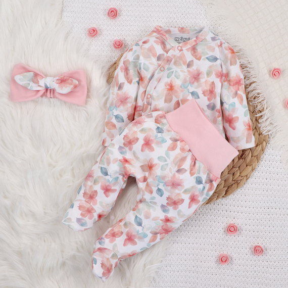 ABN-5432 Bentita Nini din bumbac organic cu flori colorate