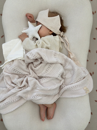 Pătură Dreamy Bamboo Yosoy bej deschis – moale, respirabilă, sigură pentru copii