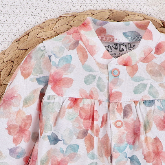 ABN-5421 Flori colorate Caftan pentru copii din bumbac organic imprimeu Nini