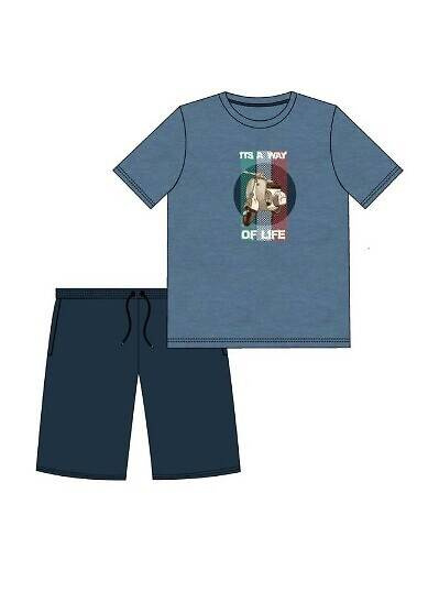 500/49 Pijamale Scooter Boy Cornette albastru