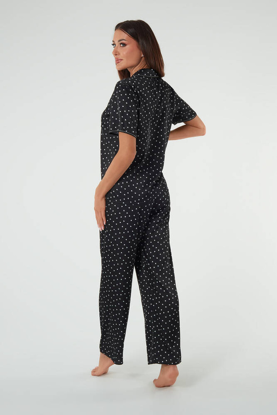 Ria Pijama pentru femei cu mânecă scurtă, pantaloni lungi Italian Fashion - print