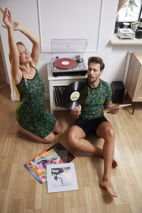 Cămașă de noapte Chill, curea îngustă Modă italiană - print