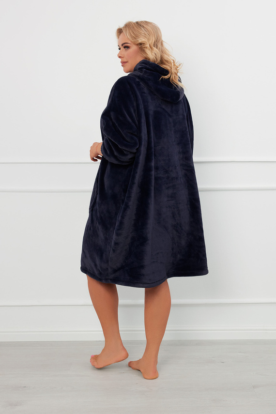 Forio Bluză cu glugă și pătură unisex Italian Fashion - albastru marin