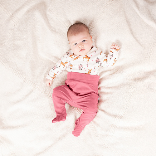 216010 Pijama pentru bebeluși Lala Nicol – bumbac striat cu elastan