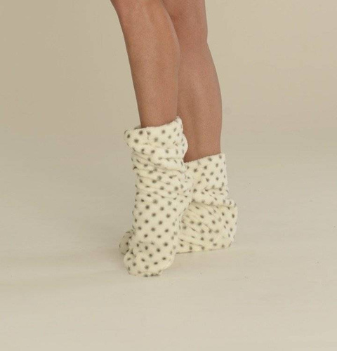 553/554 Wellsoft Smooth șosete de somn De Lafense - ecru puncte mici