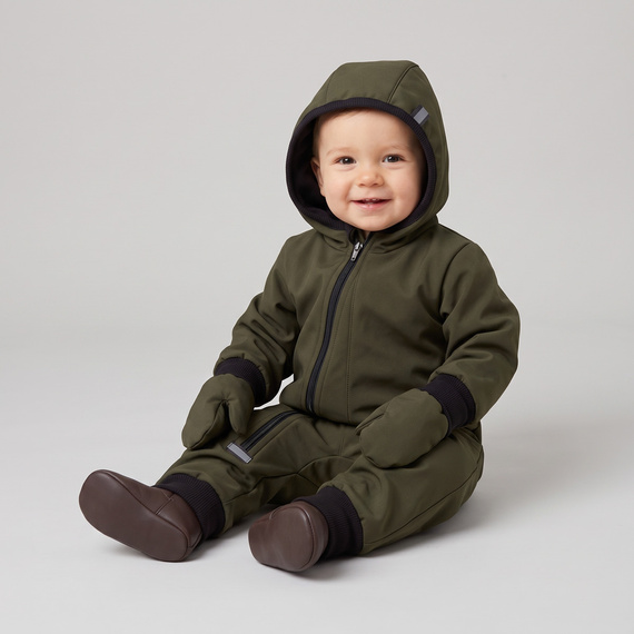 229072 Mănuși copii Nicol Softshell impermeabile cu polar - verzi