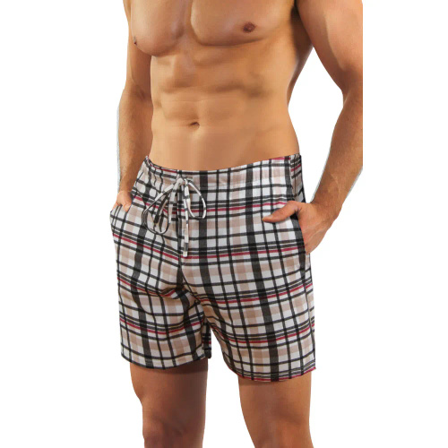 2576/53 Pijamale bărbați, mâneci scurte, pantaloni scurti, Sesto Senso, bej