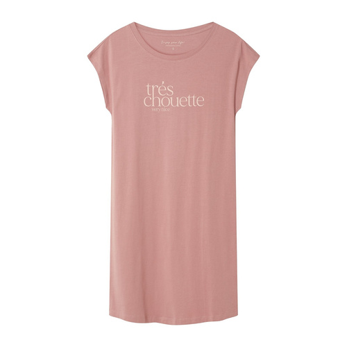 Rochie de noapte dama 44490 Emela Henderson, 100% bumbac, maneca scurta, decolte rotund