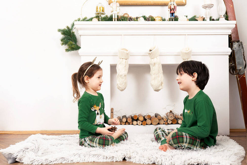 Zonda Pijama pentru copii Italian Fashion - verde/print