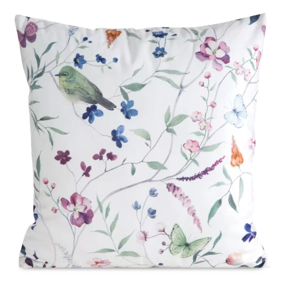 Față pernă 45x45 Mink 36 Eurofirany catifea flori decorativă