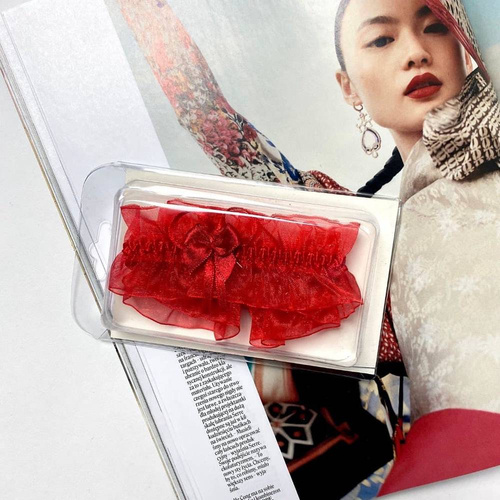 221 De Lafense jartieră din șifon - roșu