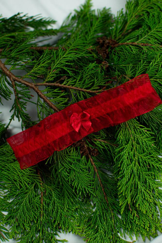 221 De Lafense jartieră din șifon - roșu