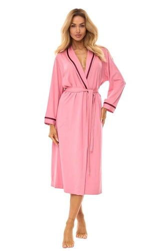 2506 Rochie lungă de viscoză pentru femei L&L roz - ușoară, respirabilă