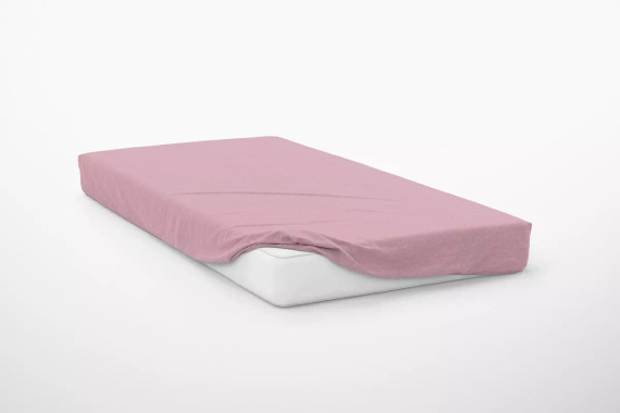 Cearșaf cu elastic din microsatin Poly Detexpol neted și practic pastel pink