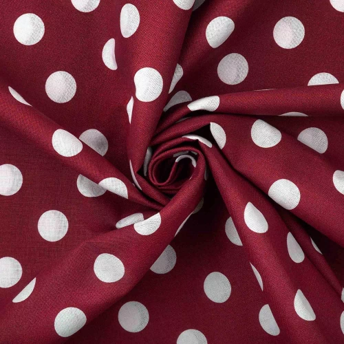 Set de lenjerie de pat de Crăciun din bumbac 1A de la Spod Igły i Nitki – carouri roșii cu buline, set cu fermoar, 100% bumbac